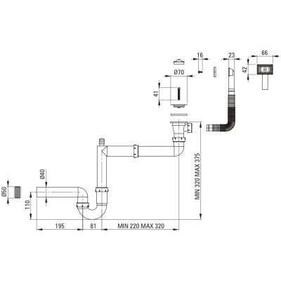 Deante syfon zlewozmywakowy ZXY_9923