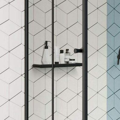 Deante Round półka ścienna czarny mat ADRN511