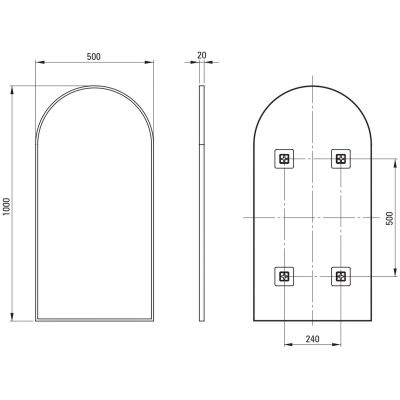 Deante Silia lustro 50x100 cm biały ADI_A851