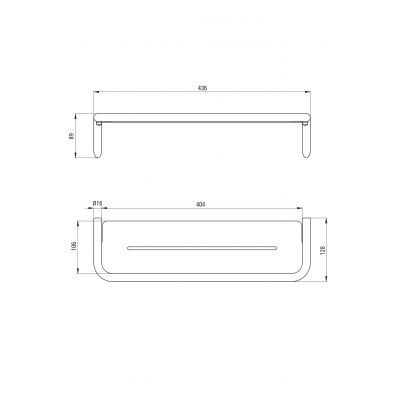 Deante Silia półka 43,6 cm brąz ADI_C511