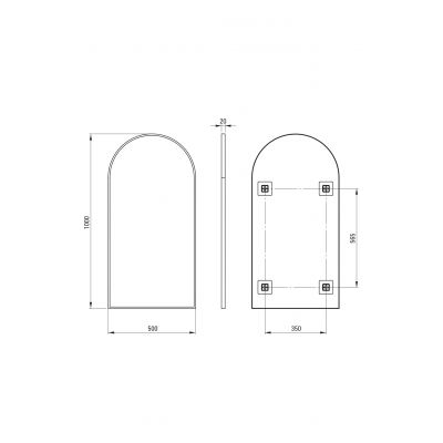 Deante Silia lustro 50x100 cm brązowy szczotkowany ADI_C851