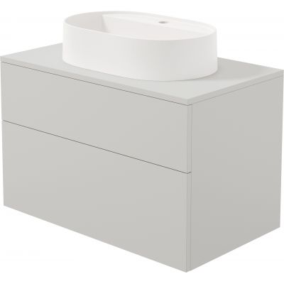 Deante Prizma umywalka z szafką i blatem 80 cm alabaster/kaszmir SDKB8SAU6B