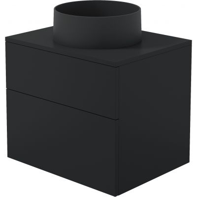 Deante Prizma umywalka z szafką i blatem 60 cm czarny mat SDNB6SNU4S