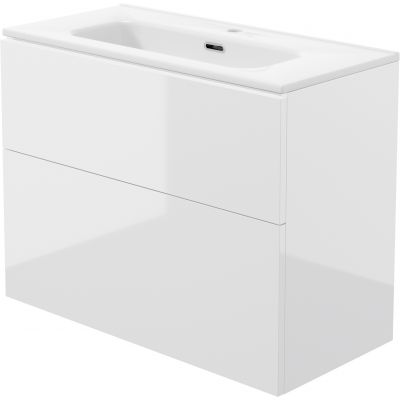 Deante Prizma umywalka z szafką 80 cm biały połysk ST6U8U6U8M