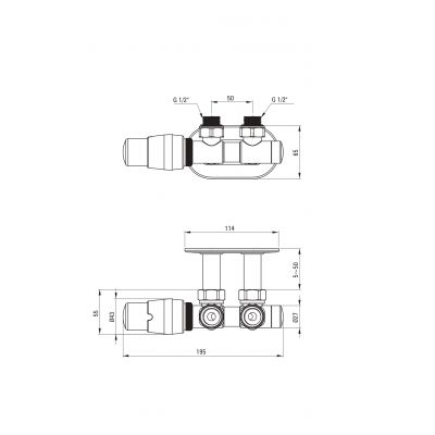 Deante Silia zestaw termostatyczny lewy złoty mat AGI_RZL1