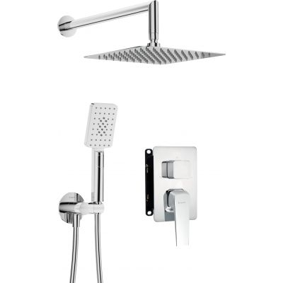 Deante Blur zestaw prysznicowy podtynkowy z deszczownicą chrom BXYZ0QLM