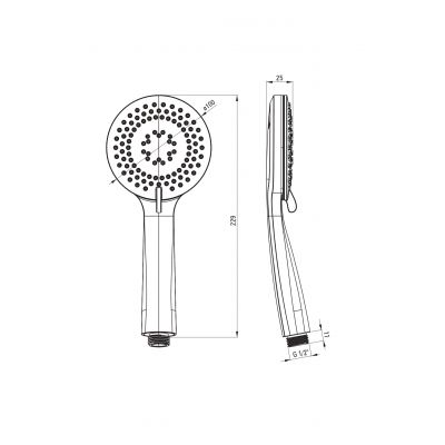 Deante Arnika zestaw prysznicowy podtynkowy termostatyczny z deszczownicą złoty BXYZGEBT
