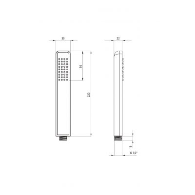 Deante Box Nero zestaw prysznicowy podtynkowy termostatyczny z deszczownicą czarny mat BXYZNECT