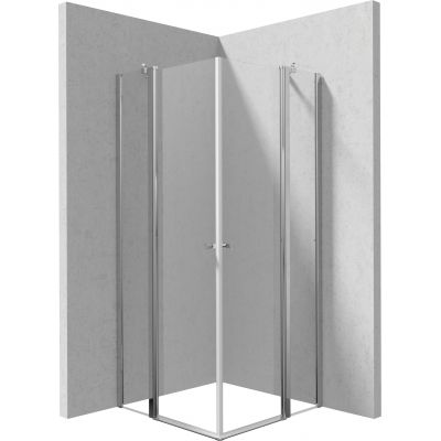 Deante Kerria Plus kabina prysznicowa 90x90 cm kwadratowa chrom połysk/szkło przezroczyste KKN0U09U09