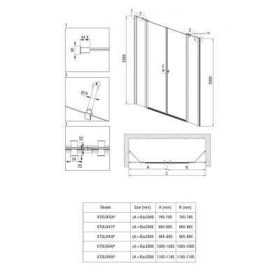 Deante Kerria Plus kabina prysznicowa 90x90 cm kwadratowa chrom połysk/szkło przezroczyste KKN0U09U09