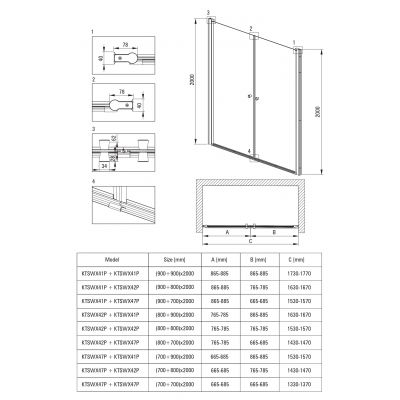 Deante Kerria Plus kabina prysznicowa 90x90 cm kwadratowa chrom połysk/szkło przezroczyste KKN0W09S09