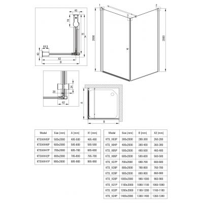Deante Kerria Plus kabina prysznicowa 80x80 cm kwadratowa czarny mat/szkło przezroczyste KKNNW08W08