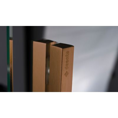 Deante Prizma kabina prysznicowa 120x80 cm prostokątna brąz szczotkowany/szkło przezroczyste KPNCP12S08