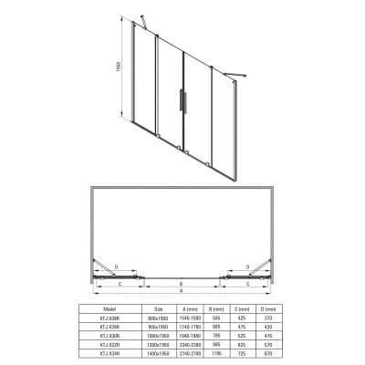 Deante Kerria Plus kabina prysznicowa 90x90 cm kwadratowa grafitowy szczotkowany/szkło przezroczyste KPNDP09P09