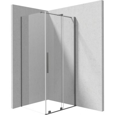 Deante Prizma kabina prysznicowa 100x80 cm prostokątna titanium/szkło przezroczyste KPNDP10S08