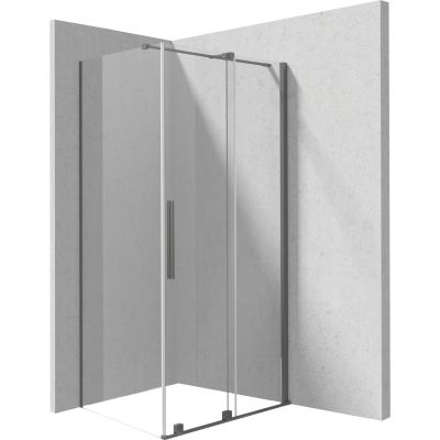 Deante Prizma kabina prysznicowa 140x70 cm prostokątna titanium/szkło przezroczyste KPNDP14S07