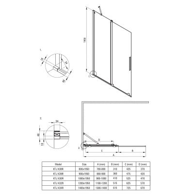 Deante Kerria Plus kabina prysznicowa 90x90 cm kwadratowa stal szczotkowana/szkło przezroczyste KPNFP09P09