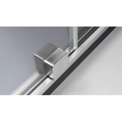 Deante Prizma kabina prysznicowa 100x80 cm prostokątna stal szczotkowana/szkło przezroczyste KPNFP10S08