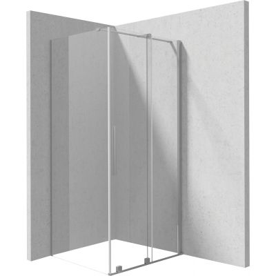 Deante Prizma kabina prysznicowa 120x80 cm prostokątna stal szczotkowana/szkło przezroczyste KPNFP12S08