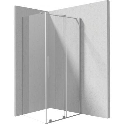 Deante Prizma kabina prysznicowa 140x70 cm prostokątna stal szczotkowana/szkło przezroczyste KPNFP14S07