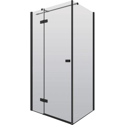 Outlet - Deante Arnika kabina prysznicowa 100x90 cm prostokątna czarny mat/szkło przezroczyste KQA047P