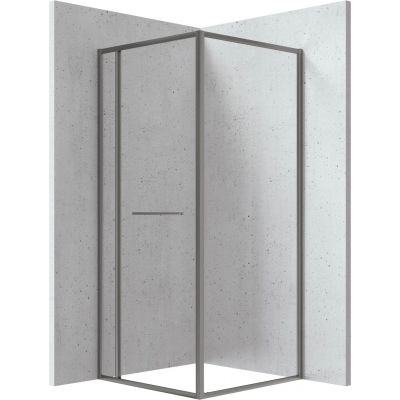 Deante Blur kabina prysznicowa 90x90 cm kwadratowa titanium/szkło przezroczyste KQB_D099P