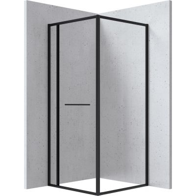 Deante Blur kabina prysznicowa 90x90 cm kwadratowa czarny mat/szkło przezroczyste KQB_N099P