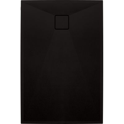 Zestaw Deante Arnika kabina prysznicowa 100x90 cm prostokątna z brodzikiem Correo czarny mat/szkło przezroczyste (KQA047P, KQRN45B)