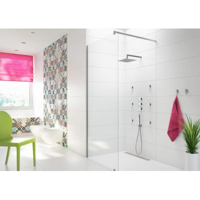 Deante Abelia Walk-In ścianka prysznicowa 110 cm wolnostojąca chrom/szkło przezroczyste KTA032P
