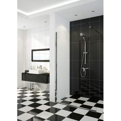 Deante Abelia Walk-In ścianka prysznicowa 90 cm wolnostojąca chrom/szkło przezroczyste KTA039P