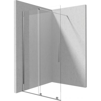 Deante Prizma ścianka prysznicowa 100 cm walk-in przesuwna chrom/szkło przezroczyste KTJ030R