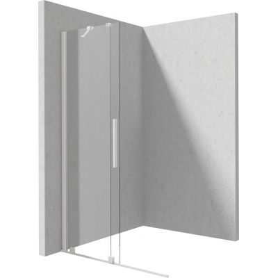 Deante Prizma ścianka prysznicowa walk-in 120 cm biały mat/szkło przezroczyste KTJ_A32R