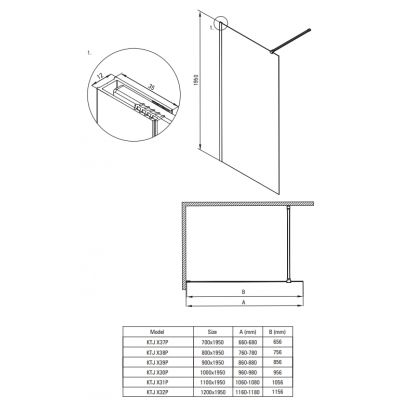Deante Prizma ścianka prysznicowa walk-in 120 cm brąz szczotkowany/szkło przezroczyste KTJ_C32P