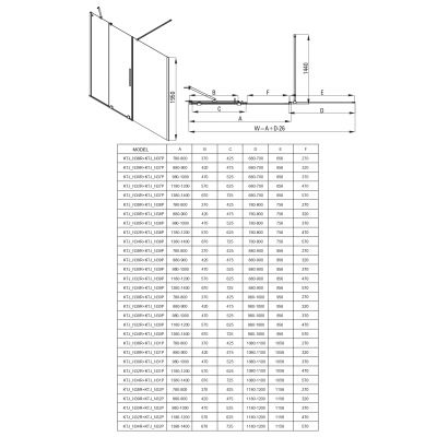 Deante Prizma ścianka prysznicowa walk-in 120 cm brąz szczotkowany/szkło przezroczyste KTJ_C32R
