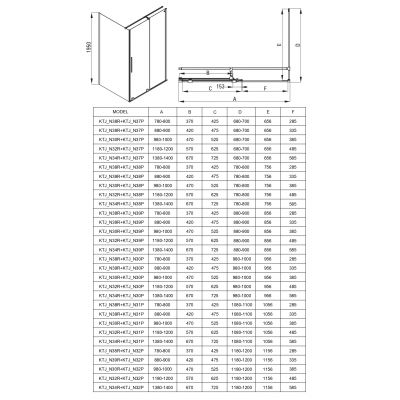 Deante Prizma ścianka prysznicowa walk-in 140 cm brąz szczotkowany/szkło przezroczyste KTJ_C34R