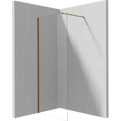 Deante Prizma ścianka prysznicowa walk-in 70 cm brąz szczotkowany/szkło przezroczyste KTJ_C37P