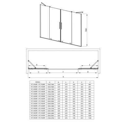 Deante Prizma ścianka prysznicowa walk-in 80 cm brąz szczotkowany/szkło przezroczyste KTJ_C38R