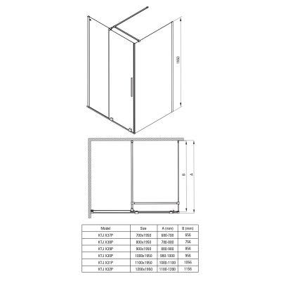 Deante Prizma ścianka prysznicowa walk-in 100 cm stal szlachetna/szkło przezroczyste KTJ_F30P