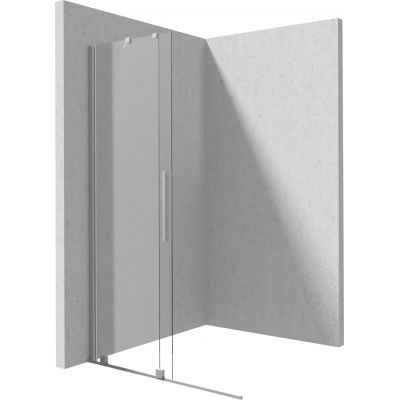 Deante Prizma ścianka prysznicowa walk-in 140 cm stal szczotkowana/szkło przezroczyste KTJ_F34R