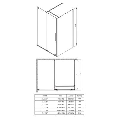 Deante Prizma ścianka prysznicowa walk-in 140 cm stal szczotkowana/szkło przezroczyste KTJ_F34R