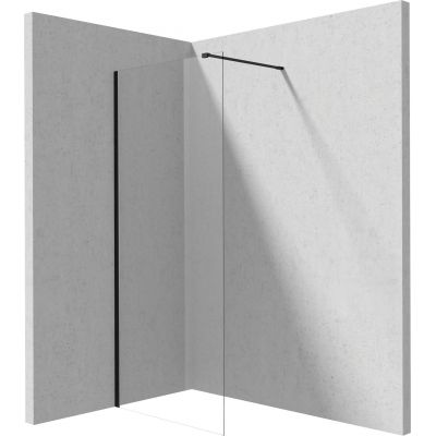 Deante Prizma ścianka prysznicowa walk-in 80 cm czarny mat/szkło przezroczyste KTJ_N38P