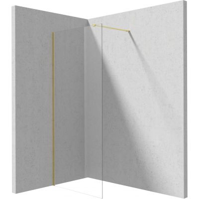 Deante Prizma ścianka prysznicowa walk-in 80 cm złoty szczotkowany/szkło przezroczyste KTJ_R38P