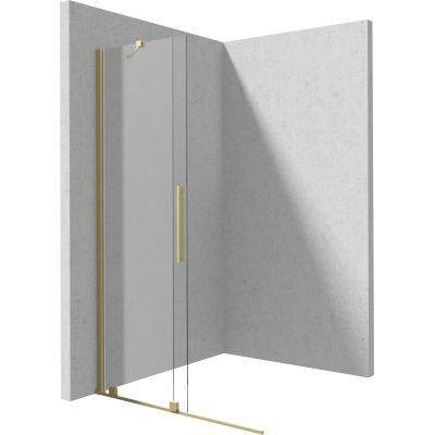 Deante Prizma ścianka prysznicowa walk-in 90 cm złoty szczotkowany/szkło przezroczyste KTJ_R39R