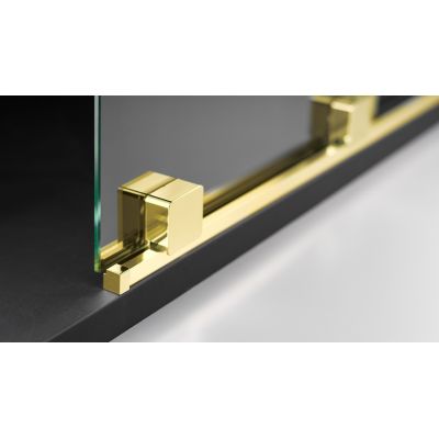 Deante Prizma ścianka prysznicowa walk-in 140 cm złoty połysk/szkło przezroczyste KTJ_Z34R