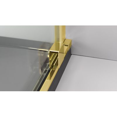 Deante Prizma ścianka prysznicowa walk-in 140 cm złoty połysk/szkło przezroczyste KTJ_Z34R