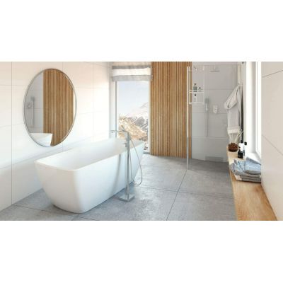 Zestaw Deante Kerria Plus Walk-In ścianki prysznicowe 100 cm i 80 cm wolnostojące chrom/szkło przezroczyste (KTS030P, KTS038P)