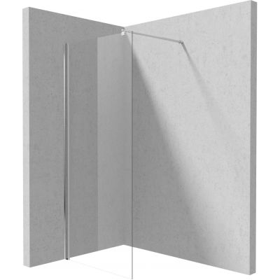 Zestaw Deante Kerria Plus Walk-In ścianki prysznicowe 80 cm wolnostojące chrom/szkło przezroczyste (KTS038P, KTS038P)