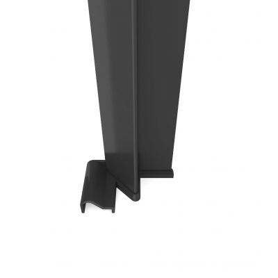 Zestaw Deante Kerria Plus drzwi prysznicowe 80 cm z profilem wnękowym czarny/szkło przezroczyste (KTSXN42P, KTSN00X)