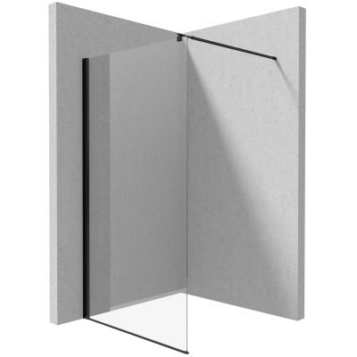 Deante Kerria Plus Nero Walk-In ścianka prysznicowa 110 cm wolnostojąca czarny mat/szkło przezroczyste KTSN31P