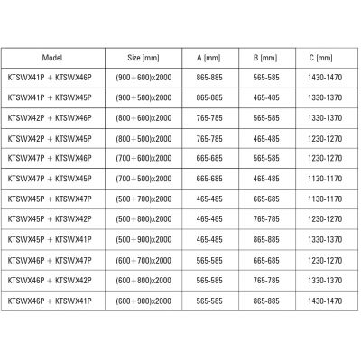 Deante Kerria Plus drzwi prysznicowe 60 cm uchylne czarny mat/szkło przezroczyste KTSWN46P
